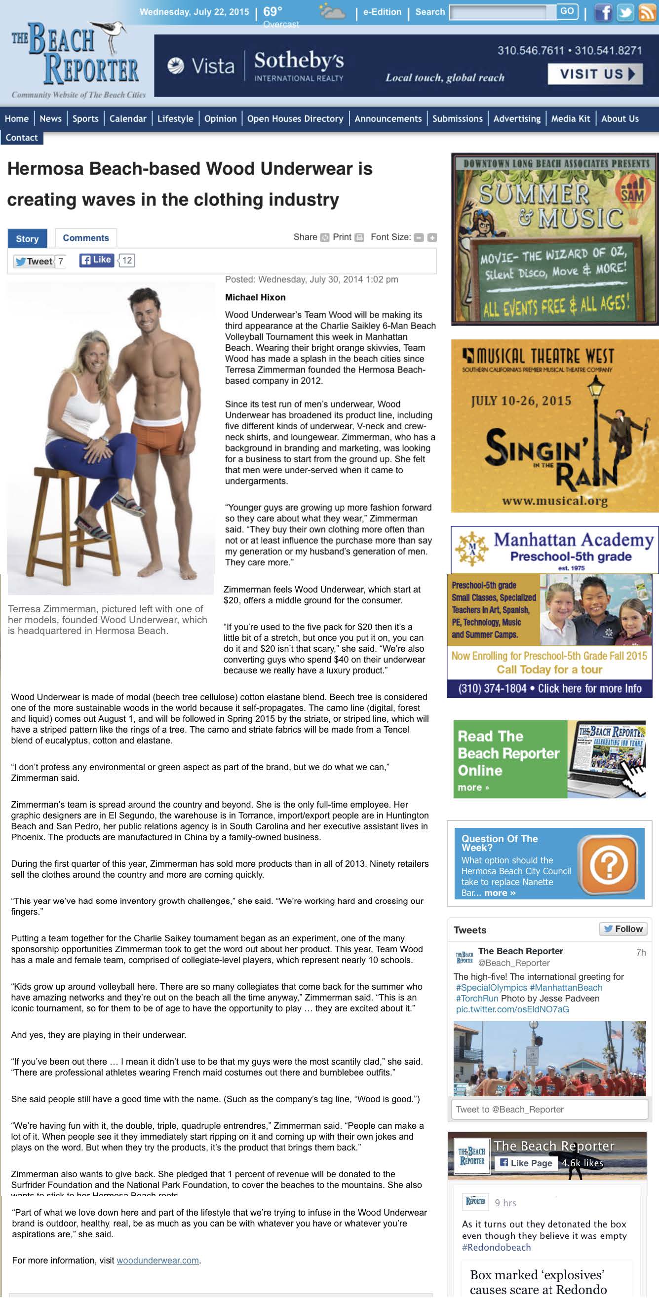 Wood Underwear Creating Waves