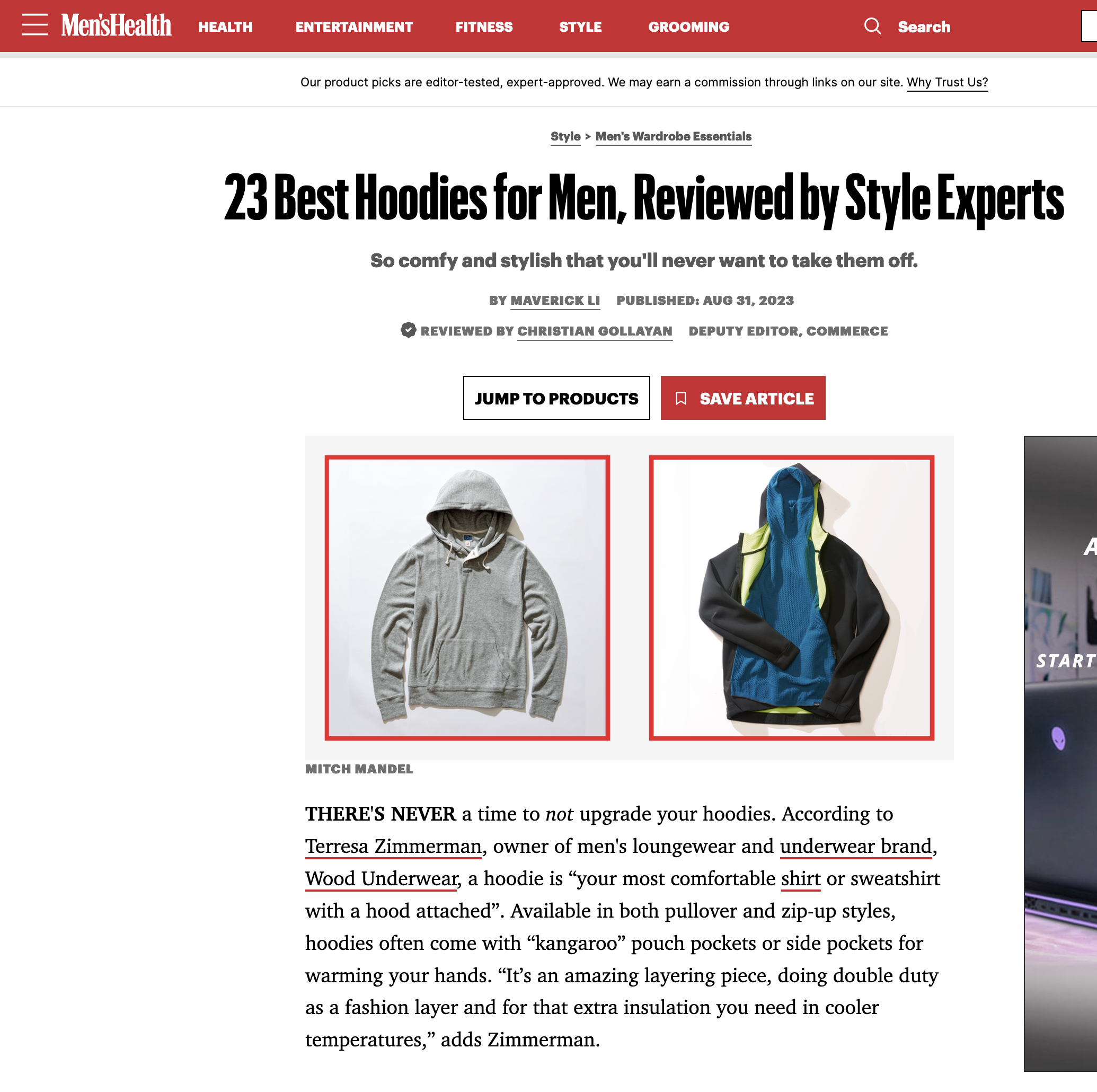 Men's Health Best Hoodies