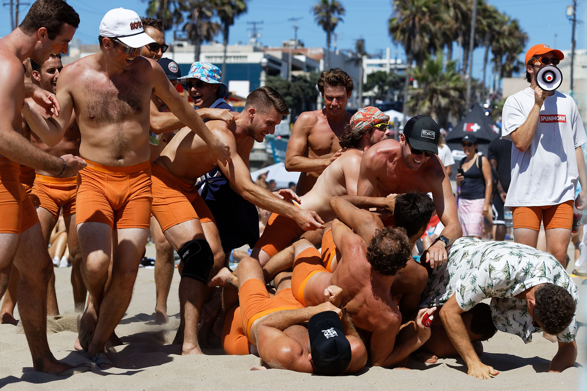beach volleyball tournament in Manhattan Beach
